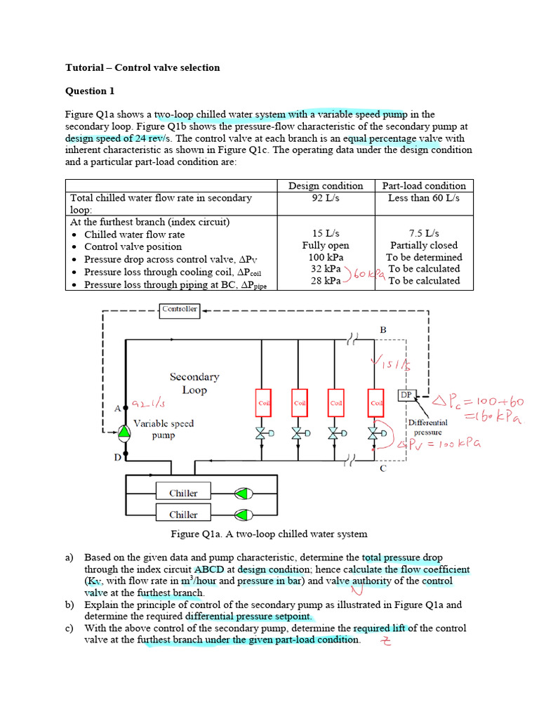 Control Valve Selection for Chilled Water Systems | PDF | Pump | Valve
