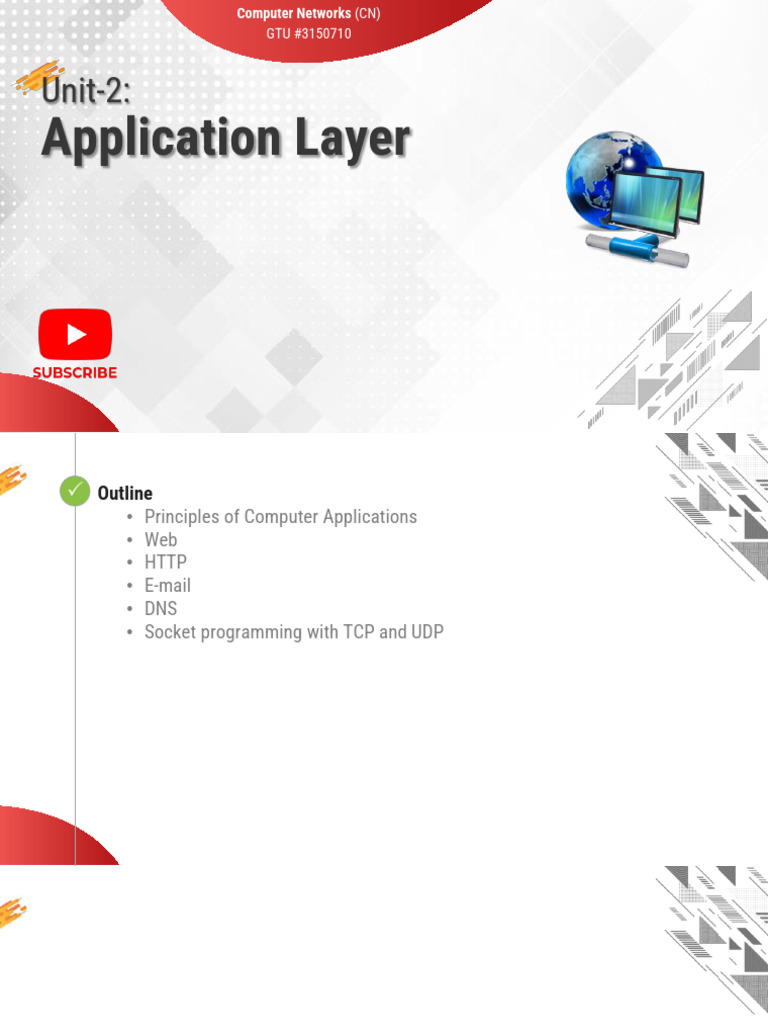 Unit-2 - Application Layer (Merged) | PDF | Domain Name System | File ...