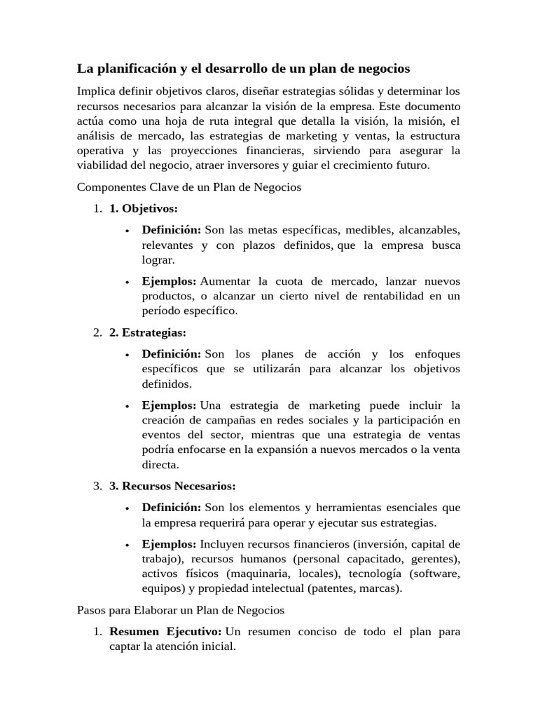 Claves para un Plan de Negocios Exitoso | PDF | Plan de negocios | Business