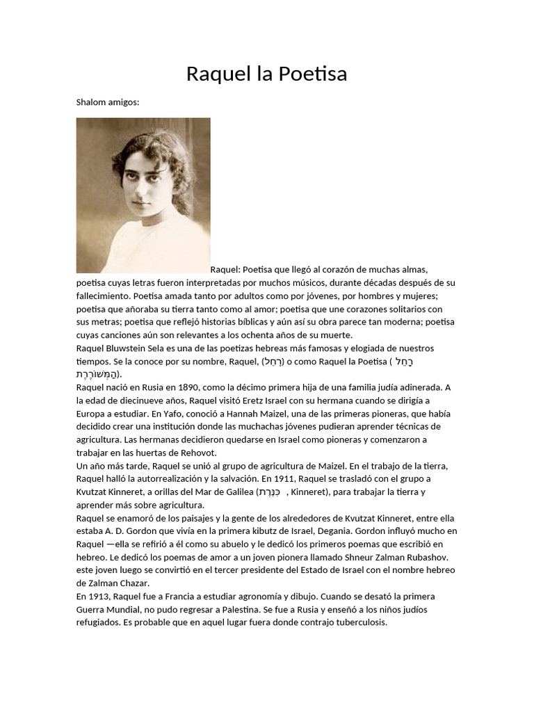 Raquel La Poetisa | PDF
