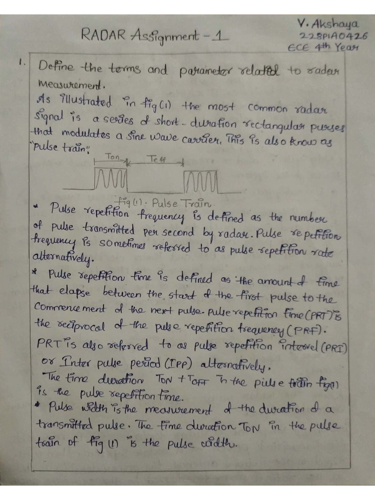 Radar Assignment | PDF