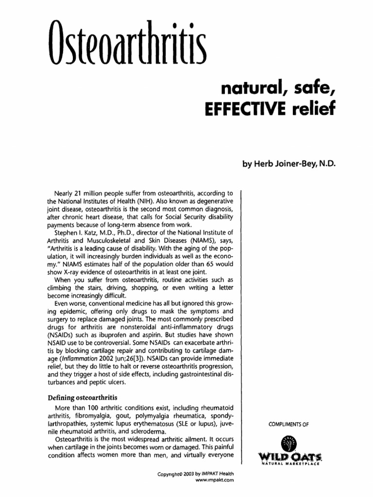 Osteoarthritis 2003 Pdf Osteoarthritis Arthritis