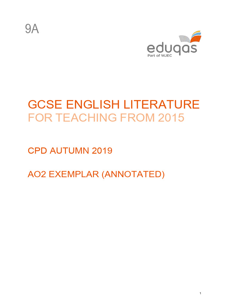 AO2 Analysis for GCSE Literature | PDF | Human Communication | Cognition