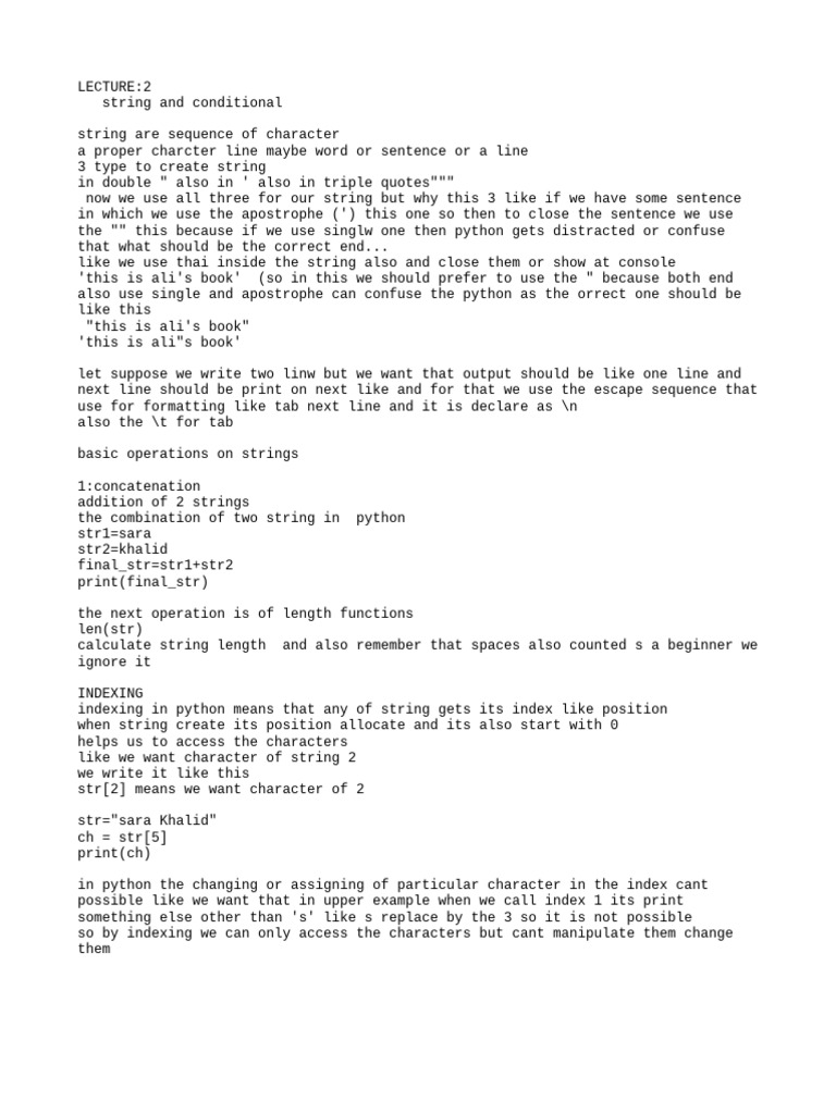 Lecture 2 | PDF