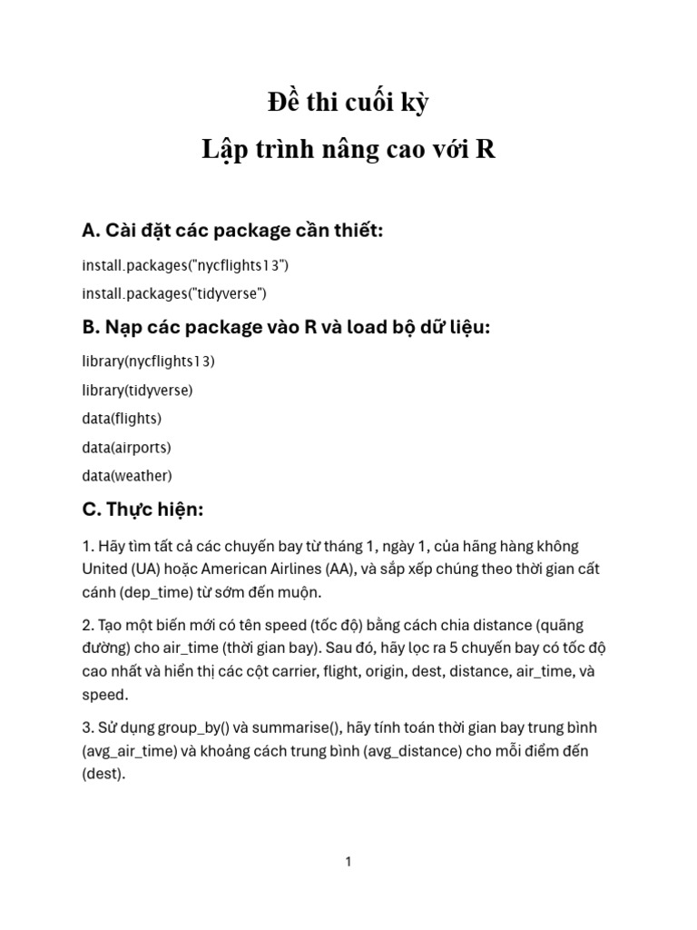 De Mau Thi Cuoi Ky | PDF