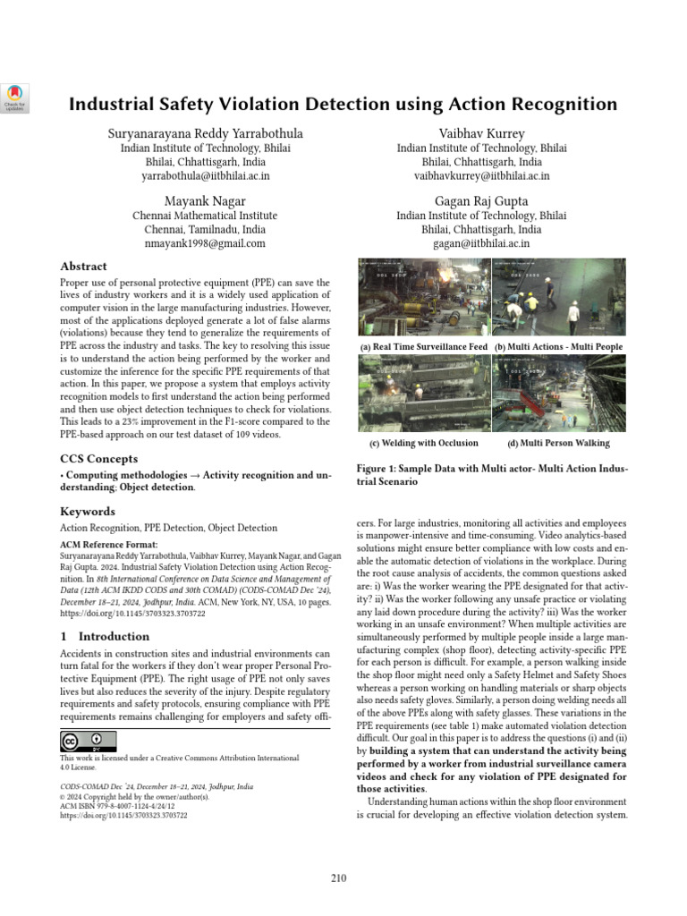 Action Recognition for PPE Violation Detection | PDF | Accuracy And ...
