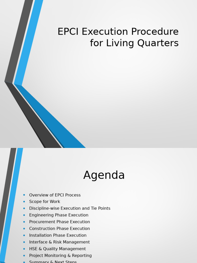 EPCI Execution Procedure for Living Quarters | PDF | Specification ...