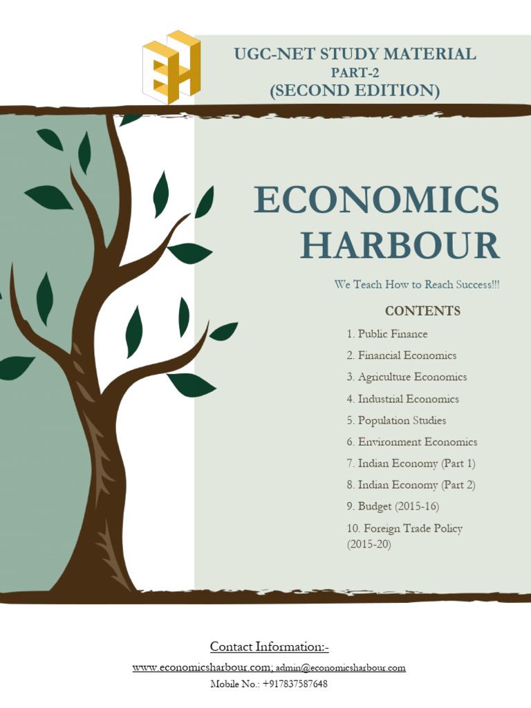 UGC-NET Economics Study Material Part 2 | PDF | Taxes | Government ...
