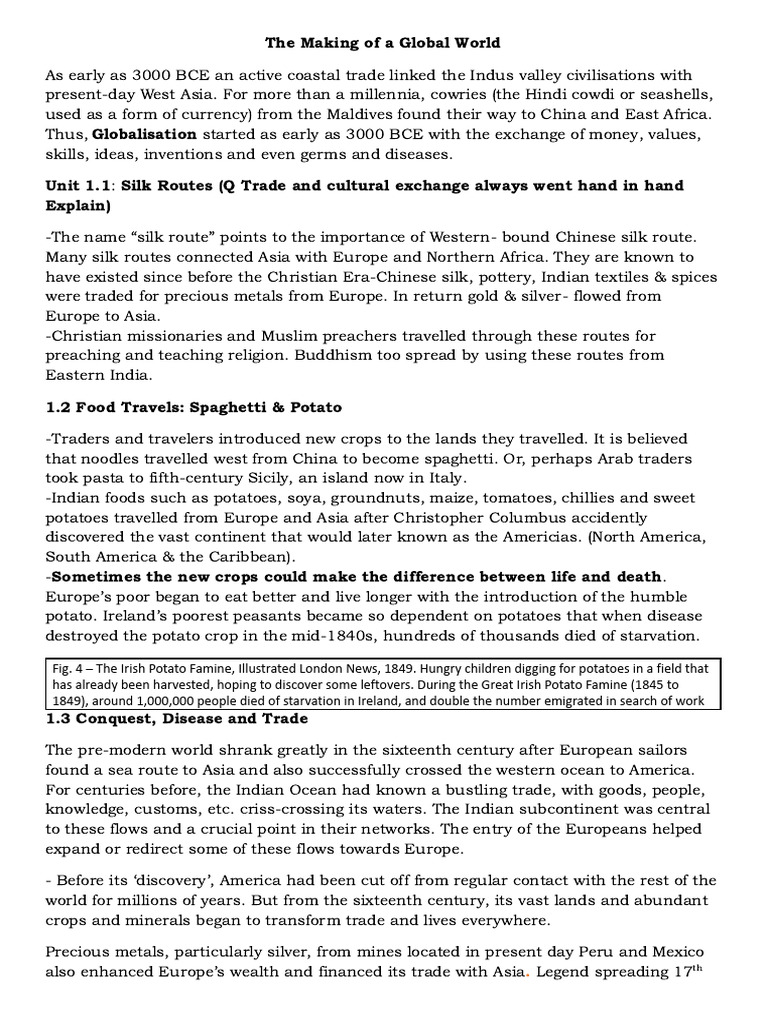 The Making of A Global World Notes Till 1.3 | PDF | Silk Road | Europe