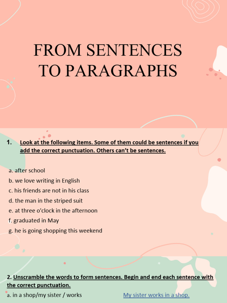 2 From Sentence To Paragraph For and Against Essay | PDF | Paragraph ...