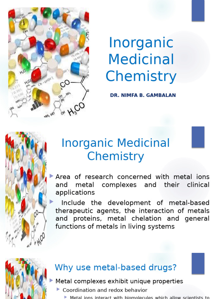 Inorganic Medicinal Chemistry Overview | PDF | Coordination Complex ...
