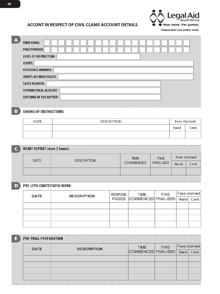 Account in Civil Matters | PDF