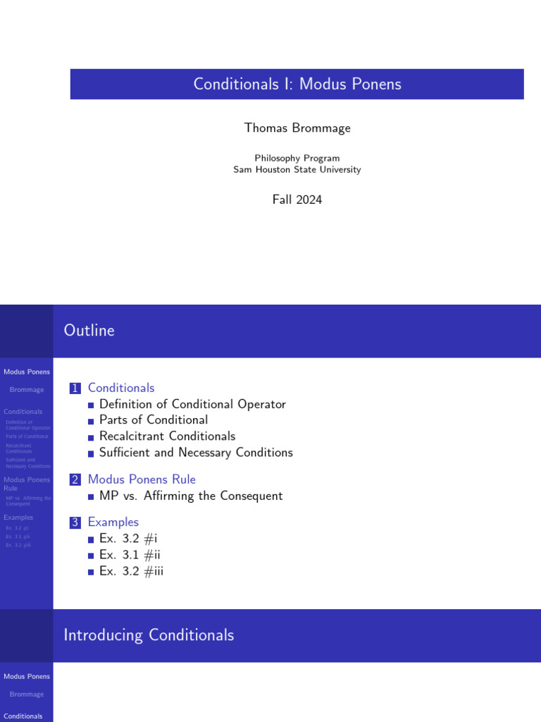 Understanding Modus Ponens in Logic | PDF | Deductive Reasoning ...