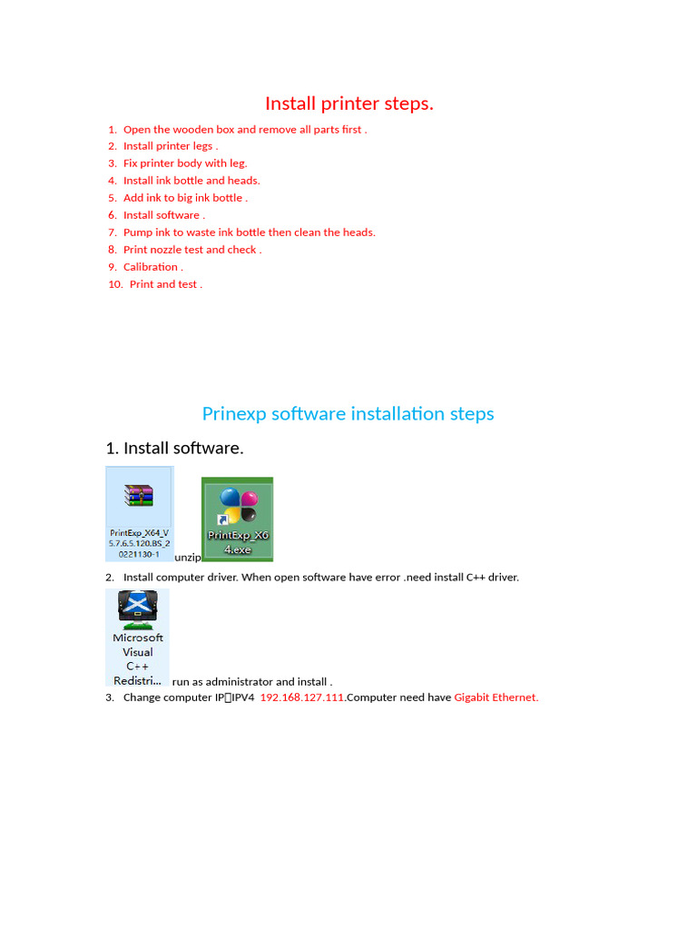Step-by-Step Printer Installation Guide | PDF