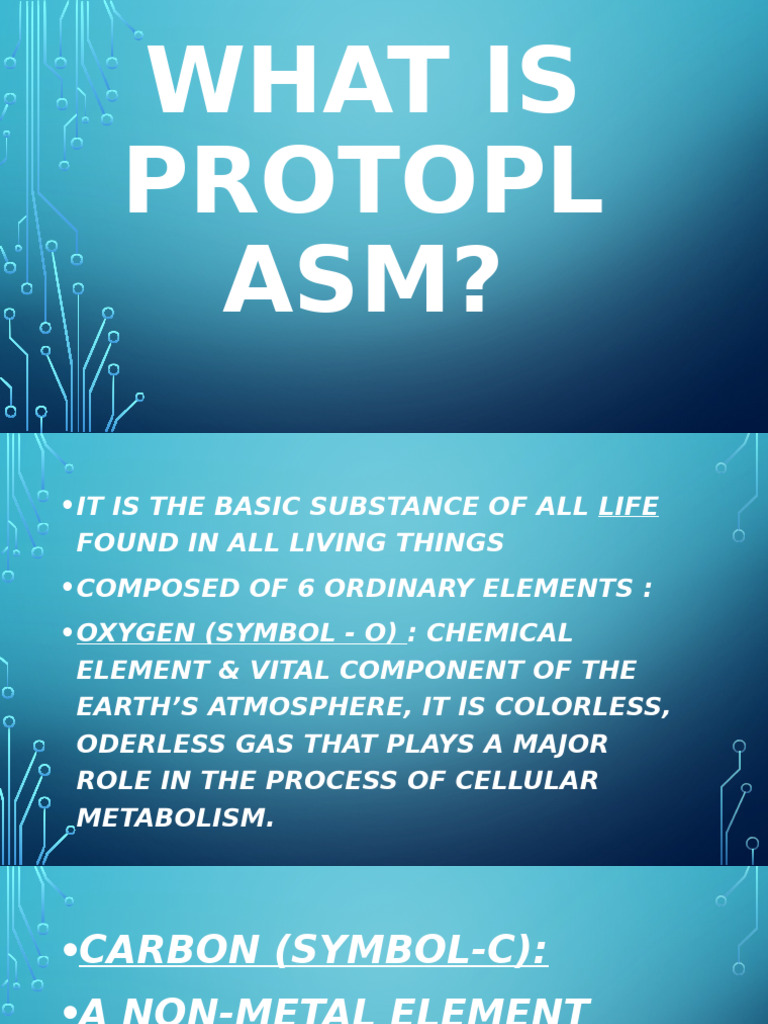 Protoplasm | PDF