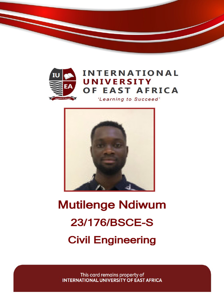 Civil Engineering Student ID Card | PDF