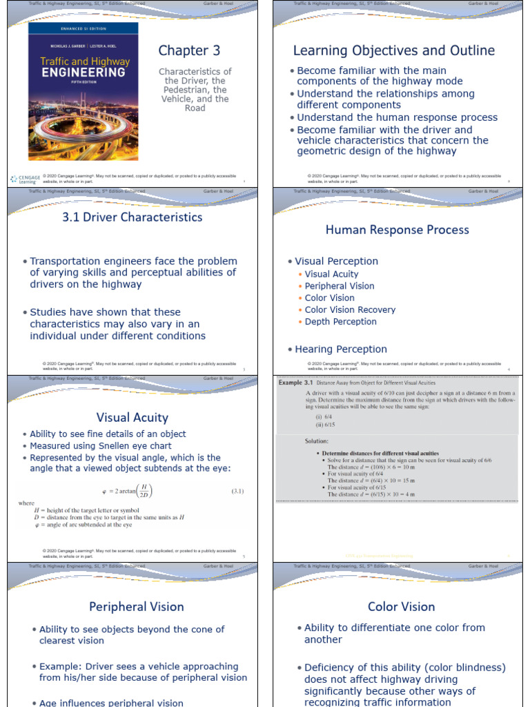 Driver and Vehicle Characteristics in Traffic Engineering | PDF ...