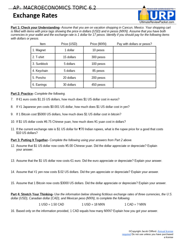 Macro 6.2 | PDF | Mexican Peso | Exchange Rate