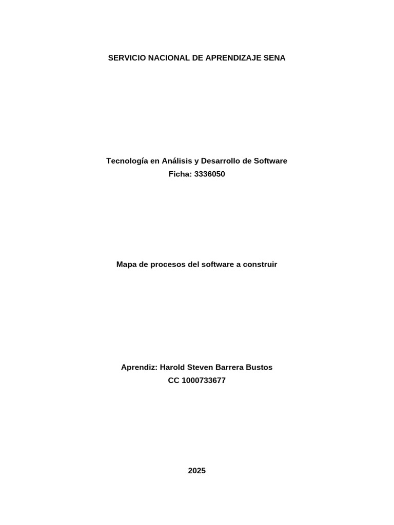Mapa de Proceso para Desarrollo de Software | PDF