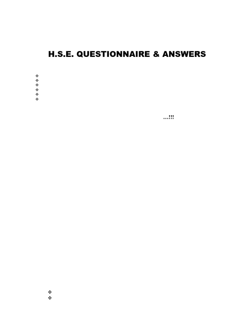 HSE Safety Standards and Procedures Guide | PDF | Fires | Combustion