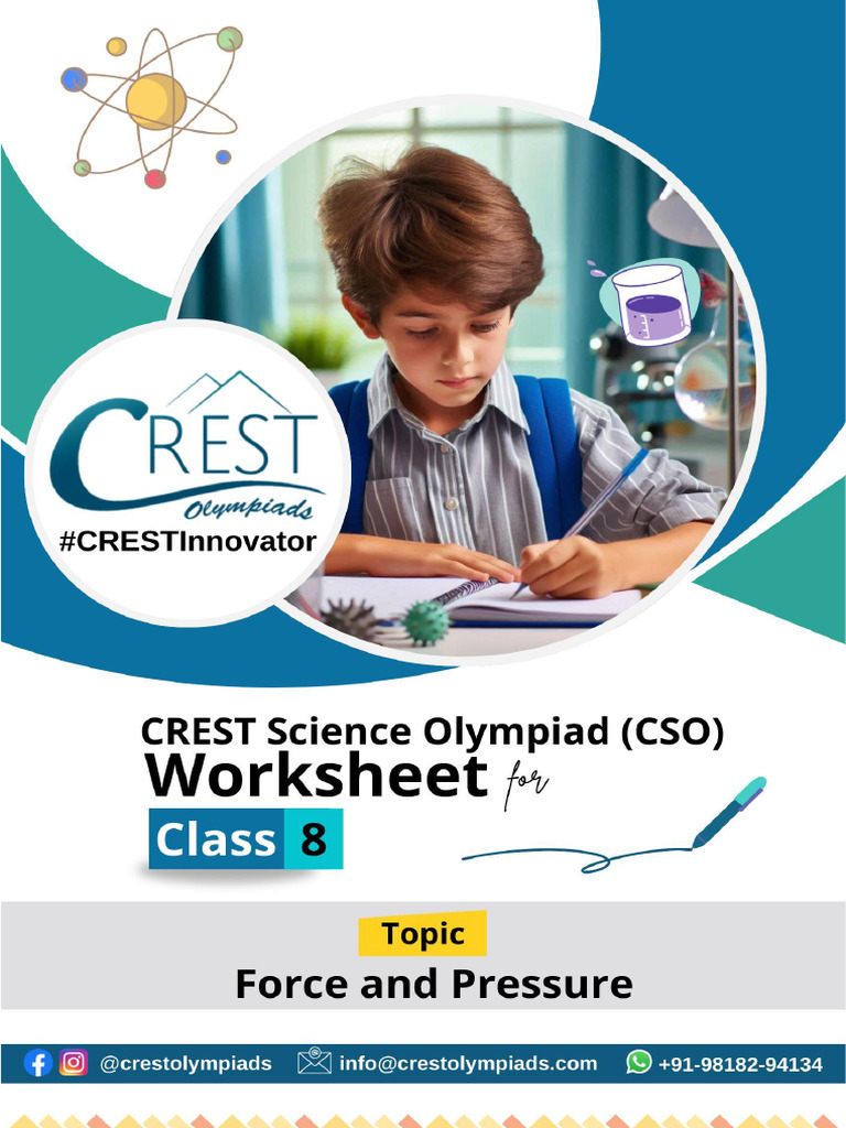 Force and Pressure Worksheet | PDF | Pressure | Force