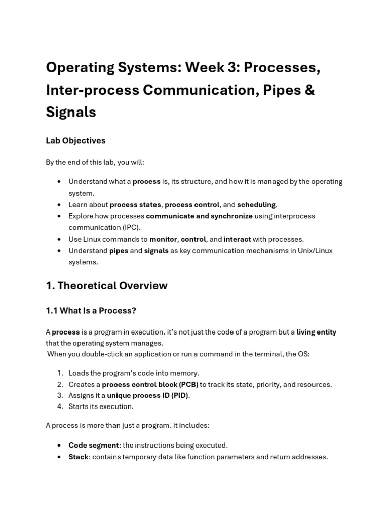 Understanding Processes in Linux OS | PDF | Process (Computing ...