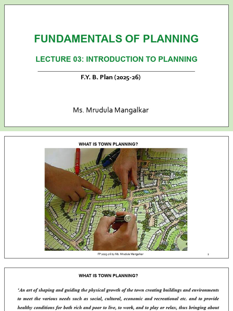 FP Lec03 | PDF | Urban Planning | Infrastructure