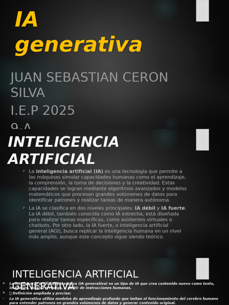 IA Generativa | PDF | Inteligencia artificial | Inteligencia (IA) y ...