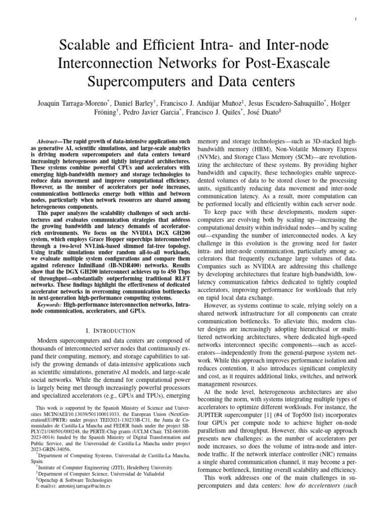 Efficient Interconnection for Supercomputers | PDF | Computer Network ...