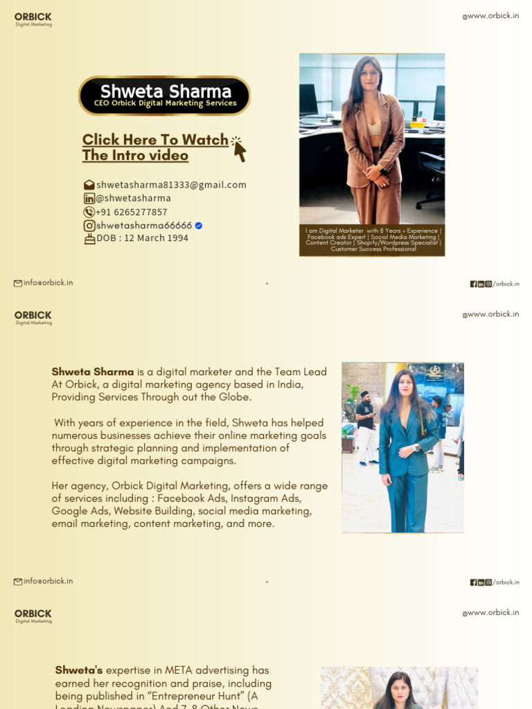Shweta Sharma: Digital Marketing Expert | PDF | Digital Marketing ...
