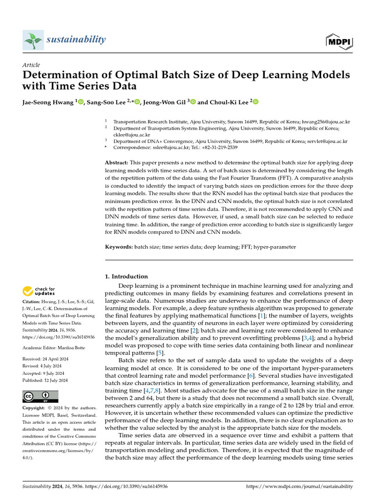 Optimal Batch Size for Deep Learning Models | PDF | Deep Learning ...