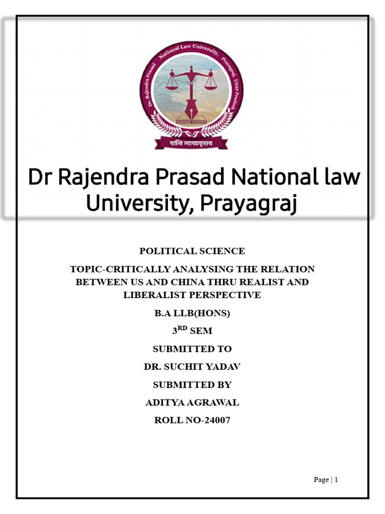 Political Science Semester Project | PDF | Institution | World Politics