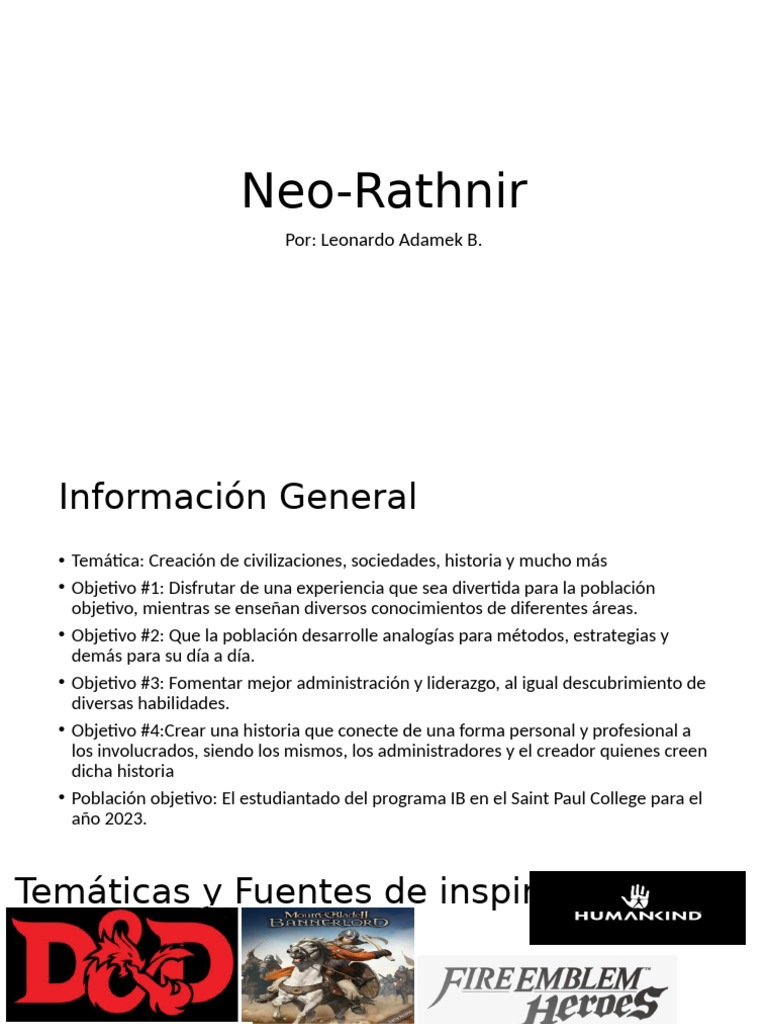Creación de Civilizaciones en Neo-Rathnir | PDF