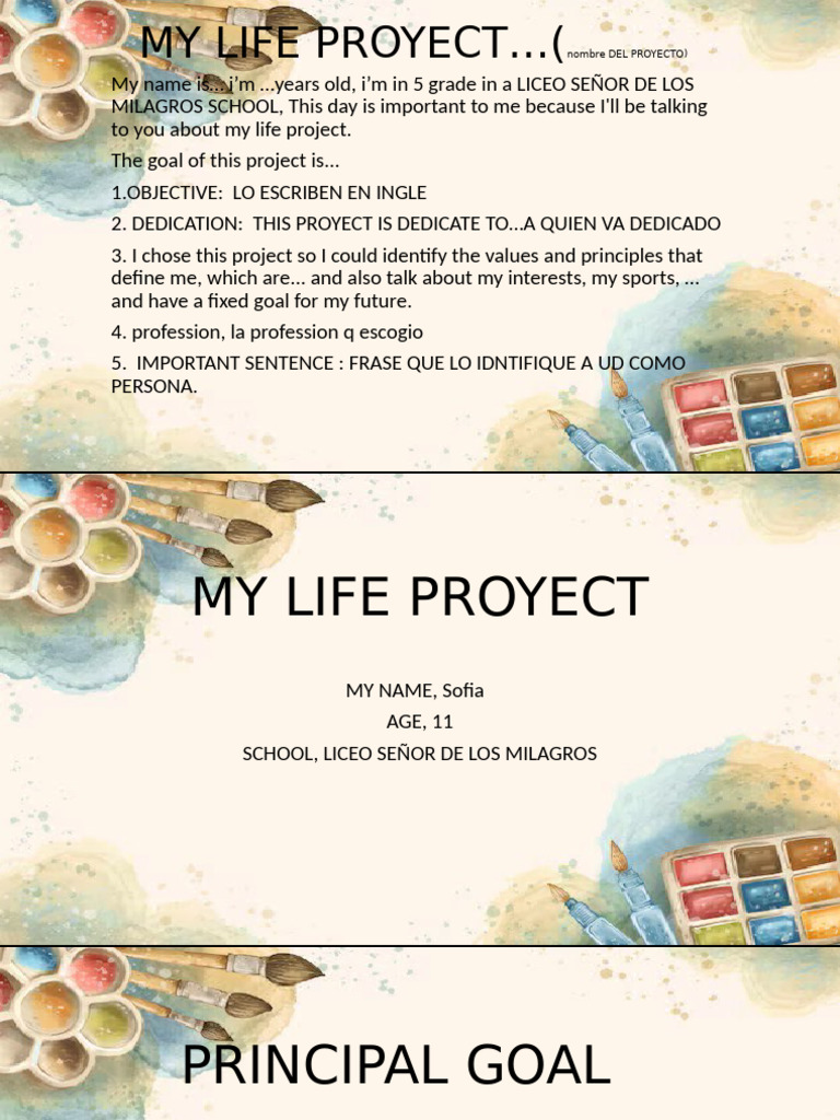 My Life Proyect | PDF