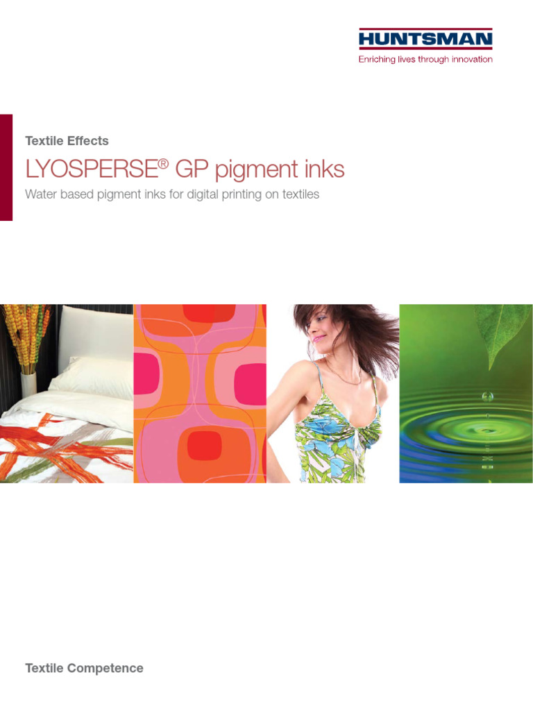 LYOSPERSE® GP Textile Pigment Inks | PDF | Cyan | Magenta