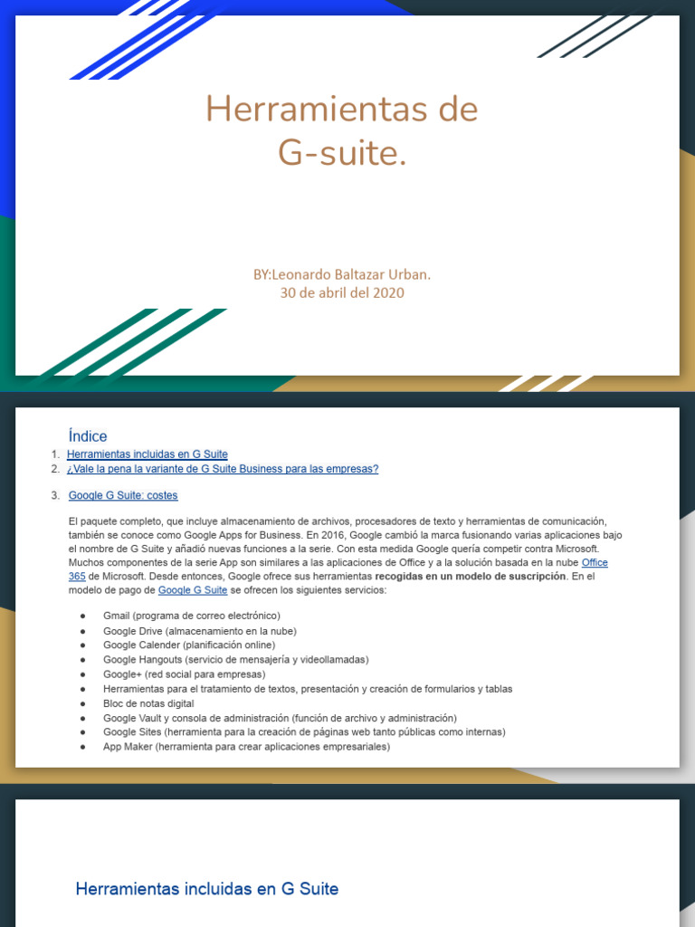 Copia de Herramientas de G-Suite. | PDF | Computación en la nube ...