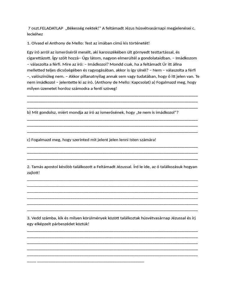 7 Oszt - FELADATLA | PDF
