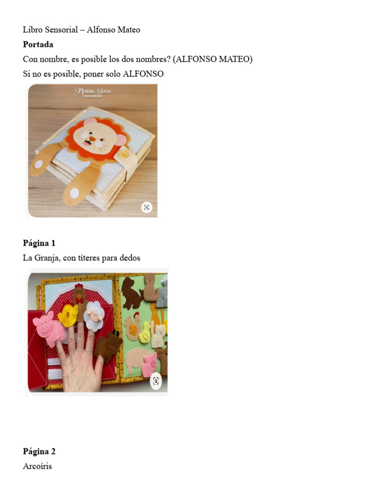 Libro Sensorial - AM | PDF