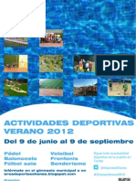 Programa Actividades Deportivas Verano 2012