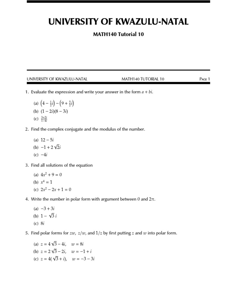 Tutorial 10 6 | PDF