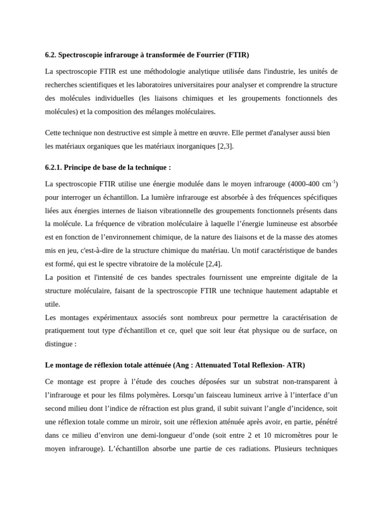 Spectroscopie FTIR et ATR : principes clés | PDF | Radiation ...