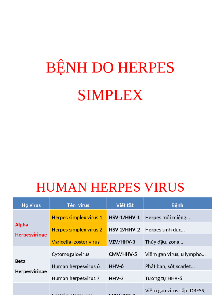 Bệnh Do Herpes Simplex-Dr Huyền My | PDF