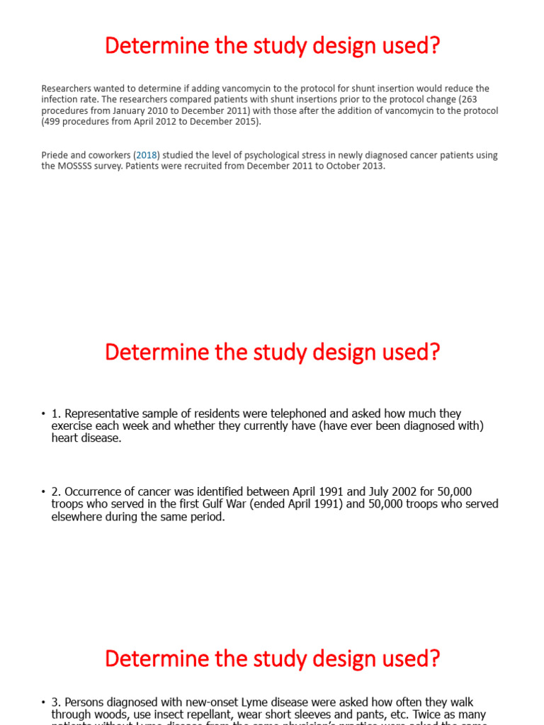 Study Design Analysis in Medical Research | PDF | Cohort Study ...