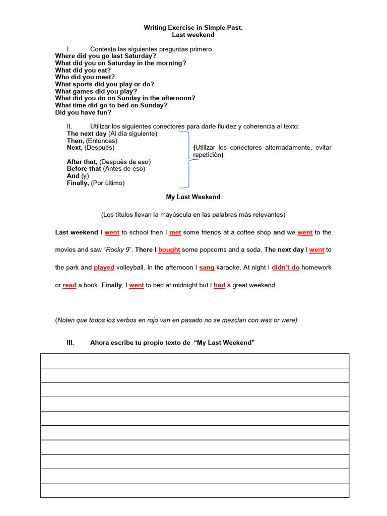 Writings SimplePast | PDF