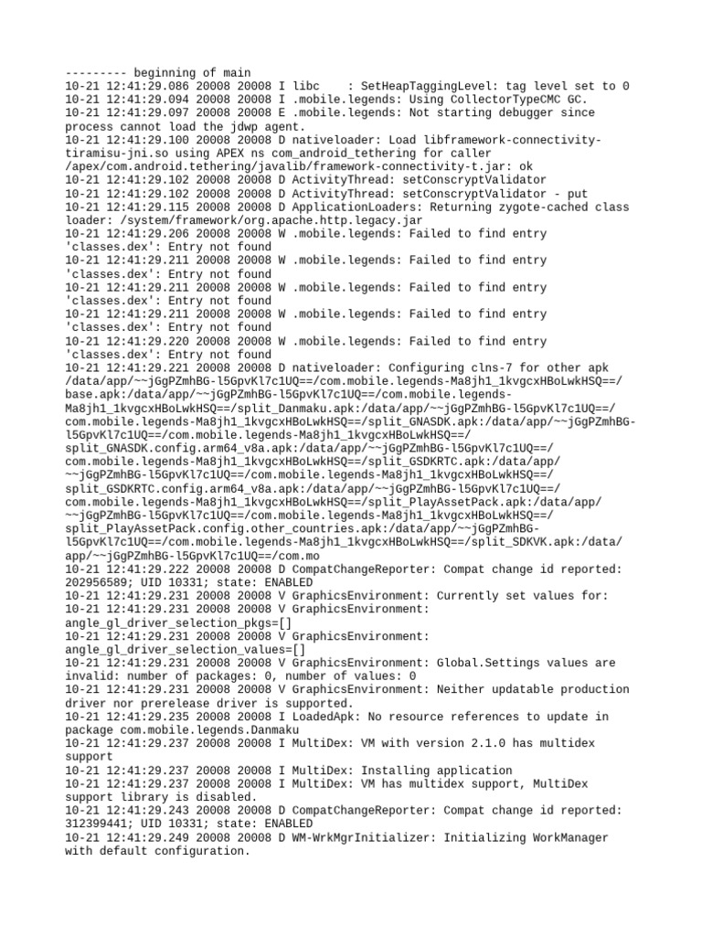 ML Logcat 1761018272128 | PDF | Operating System Technology | System ...