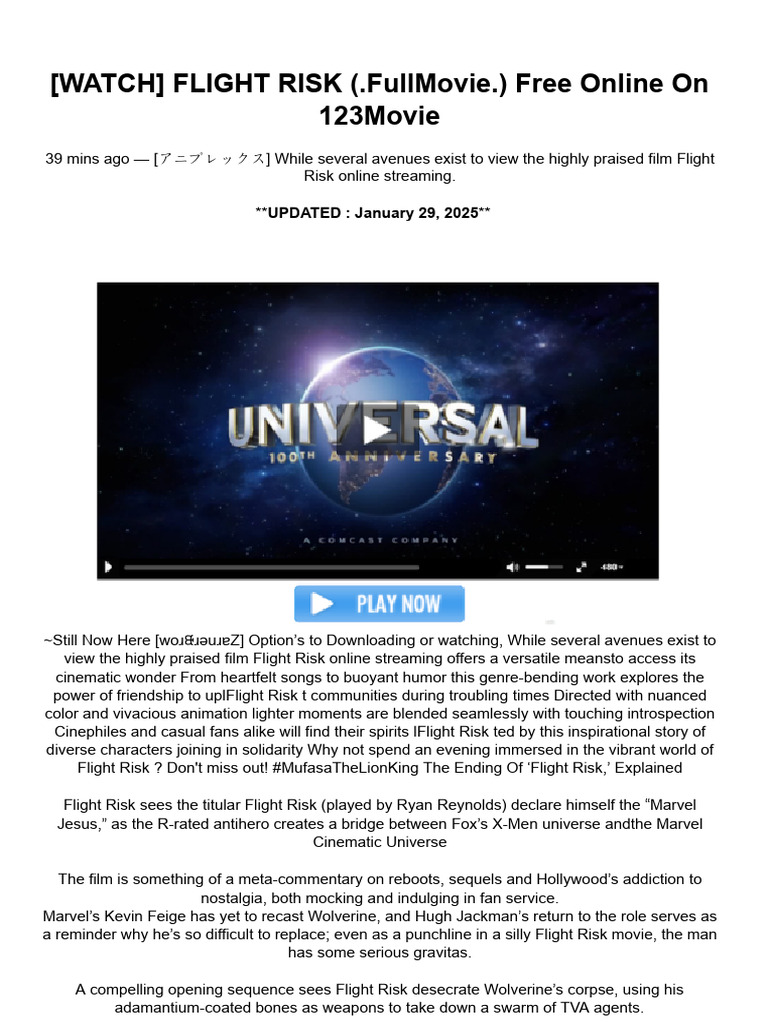 Flight Risk English Us Mov3 | PDF