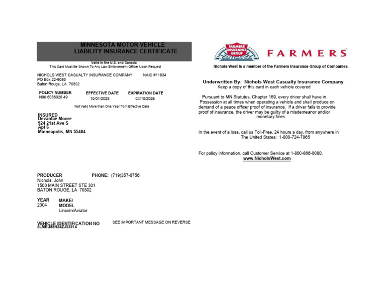 Insurance Card | PDF