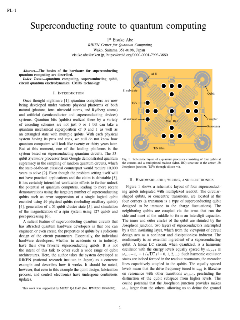 Superconducting Route To Quantum Computing | PDF | Quantum Mechanics ...