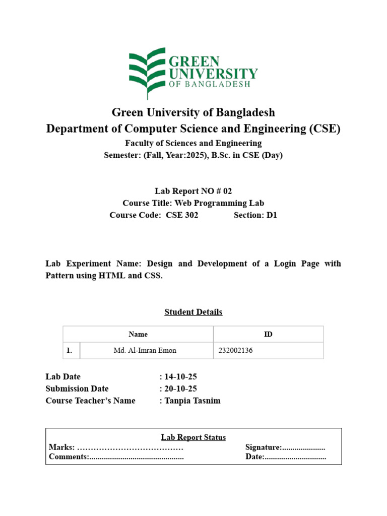 Lab Report 2 - 232002136 | PDF | Html | Password