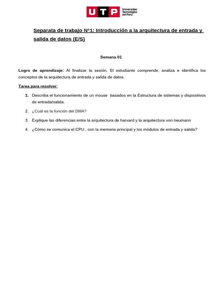 Introducción a la Arquitectura E/S de Datos | PDF